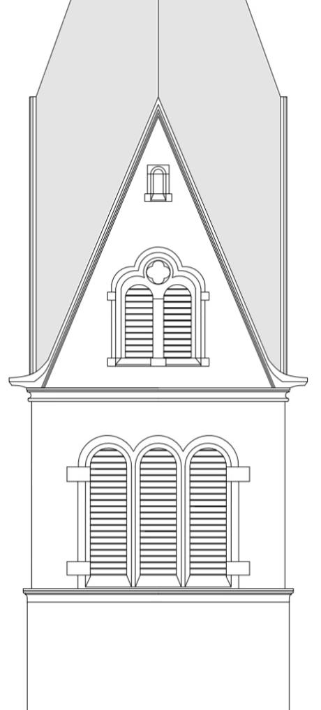 Grafik des Turms von St. Gordianus in Bad Kreuztnach-Planig