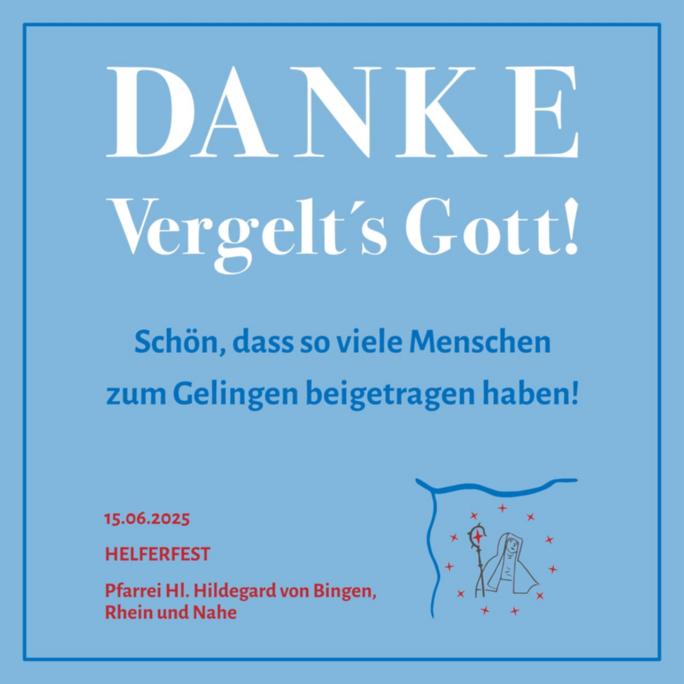 Danksagung und Ankündigung zum Helferfest der Pfarrei am 15.06.2025