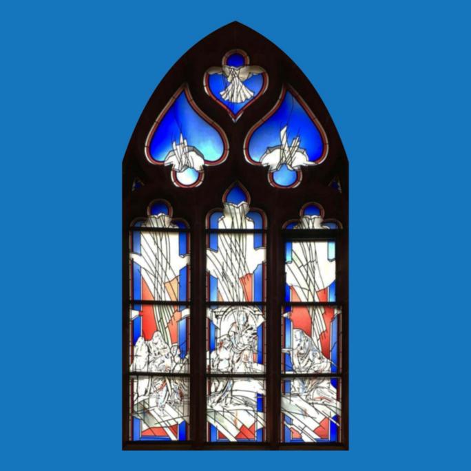 Kirchenfenster als Motiv für das Gebet zum jahresmotto