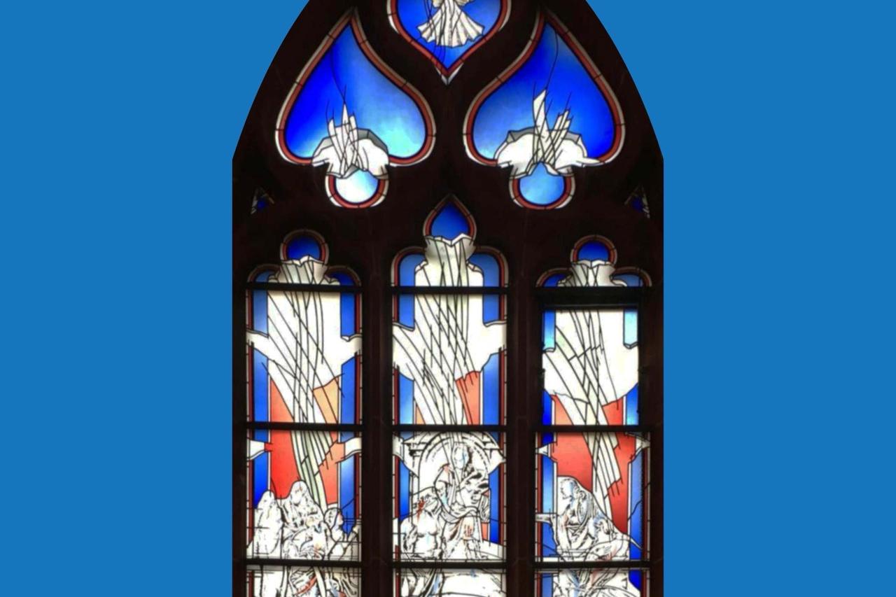 Kirchenfenster als Motiv für das Gebet zum jahresmotto