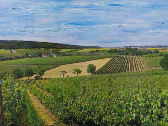 Nahe-Landschaft gemalt von Hans-Georg Grünert