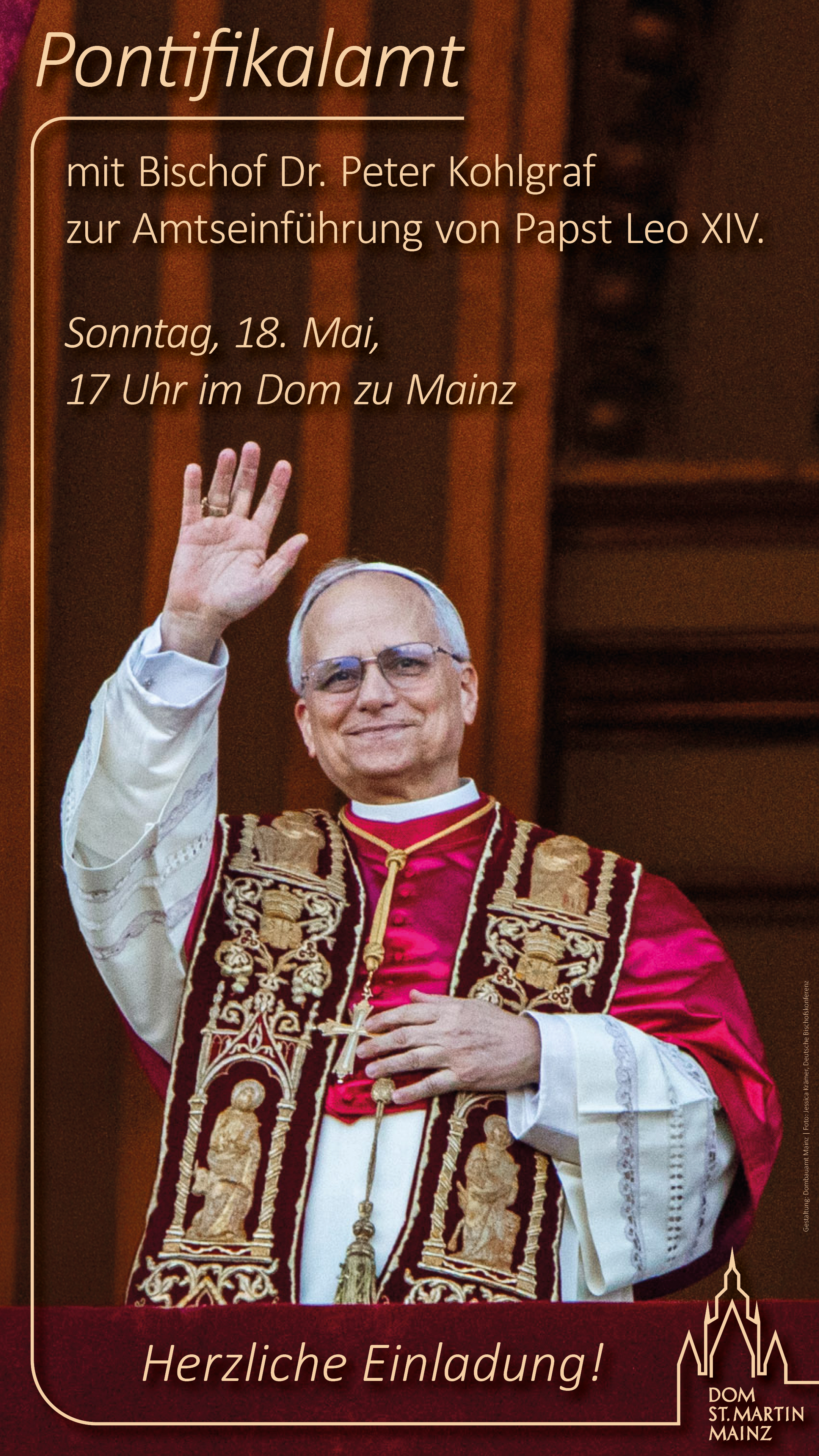Plakat Pontifikalamt Leo XIV.