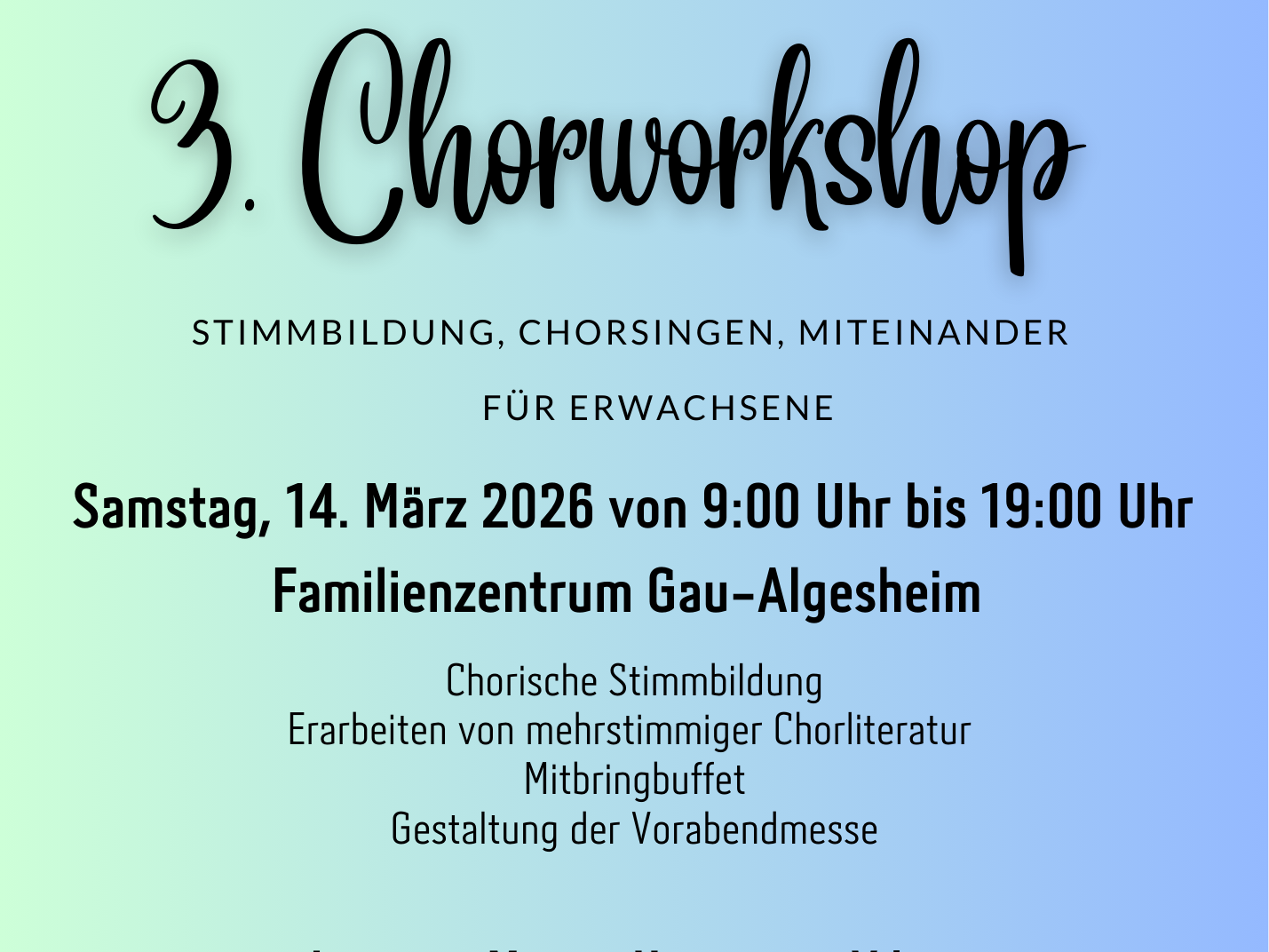 2. Chorworkshop