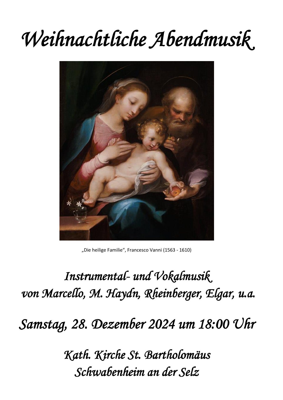 2024 Weihnachtliche Abendmusik - Plakat