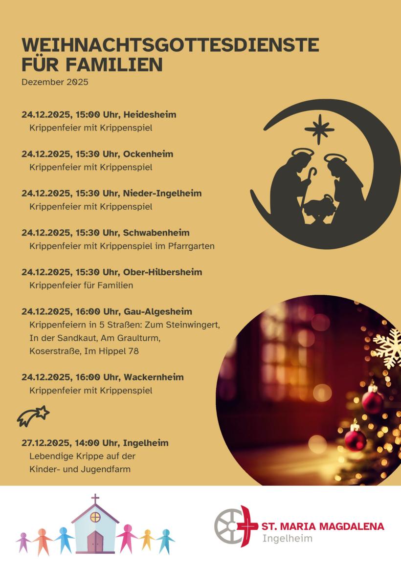 Familiengottesdienste Weihnachten