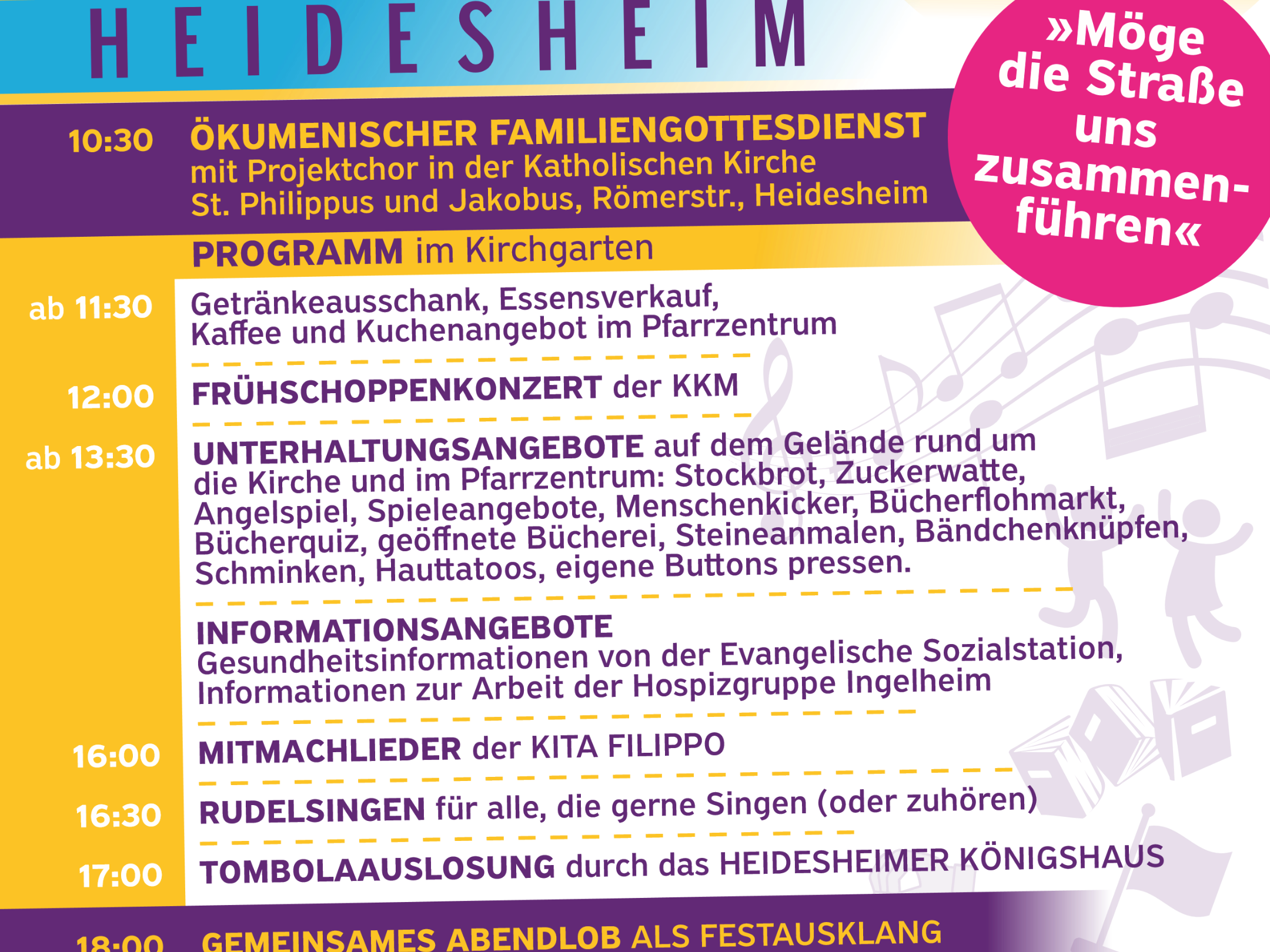 Plakat zum ökum. Sommerfest in Heidesheim 2026
