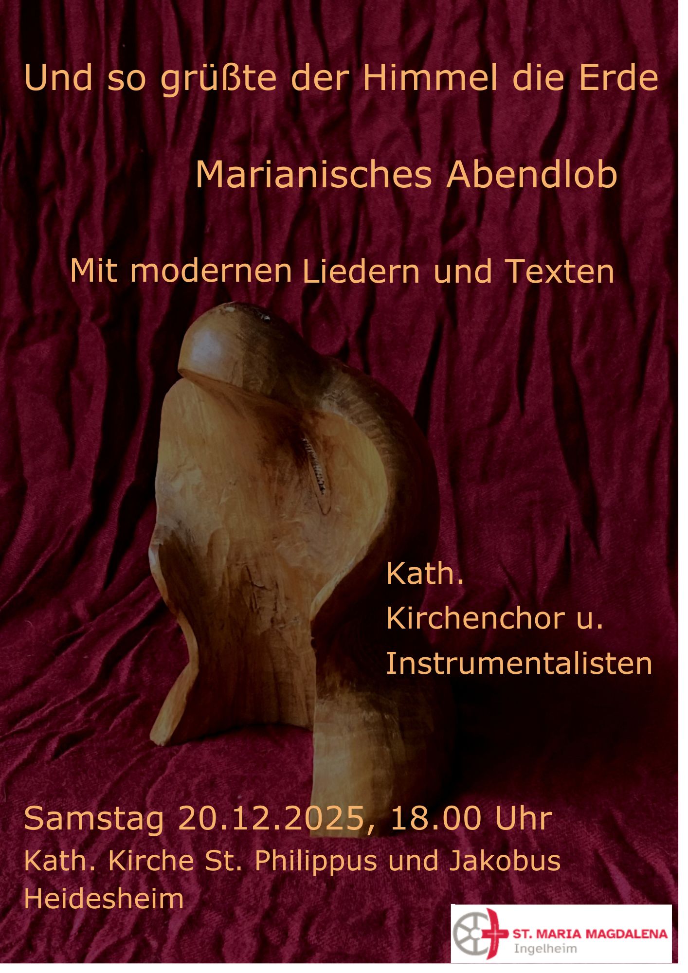 Marianisches Abendlob am 20.12. in Heidesheim