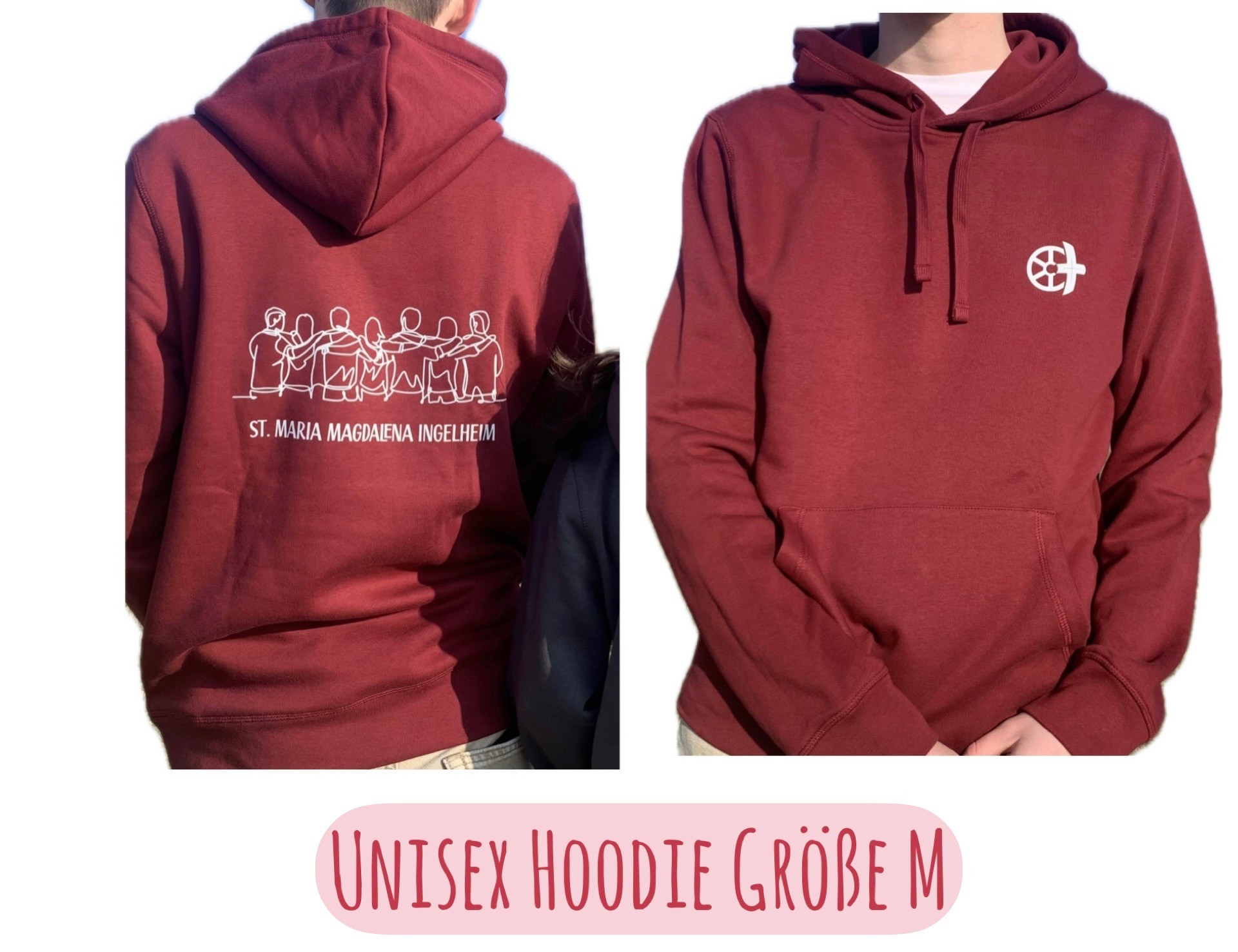 Pfarrei-Hoodie in rot