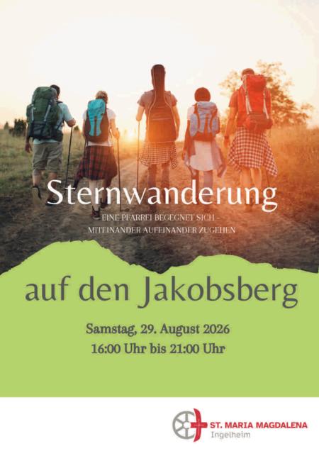 Einladung zur Sternwanderung auf den Jakobsberg am 29. August 2026