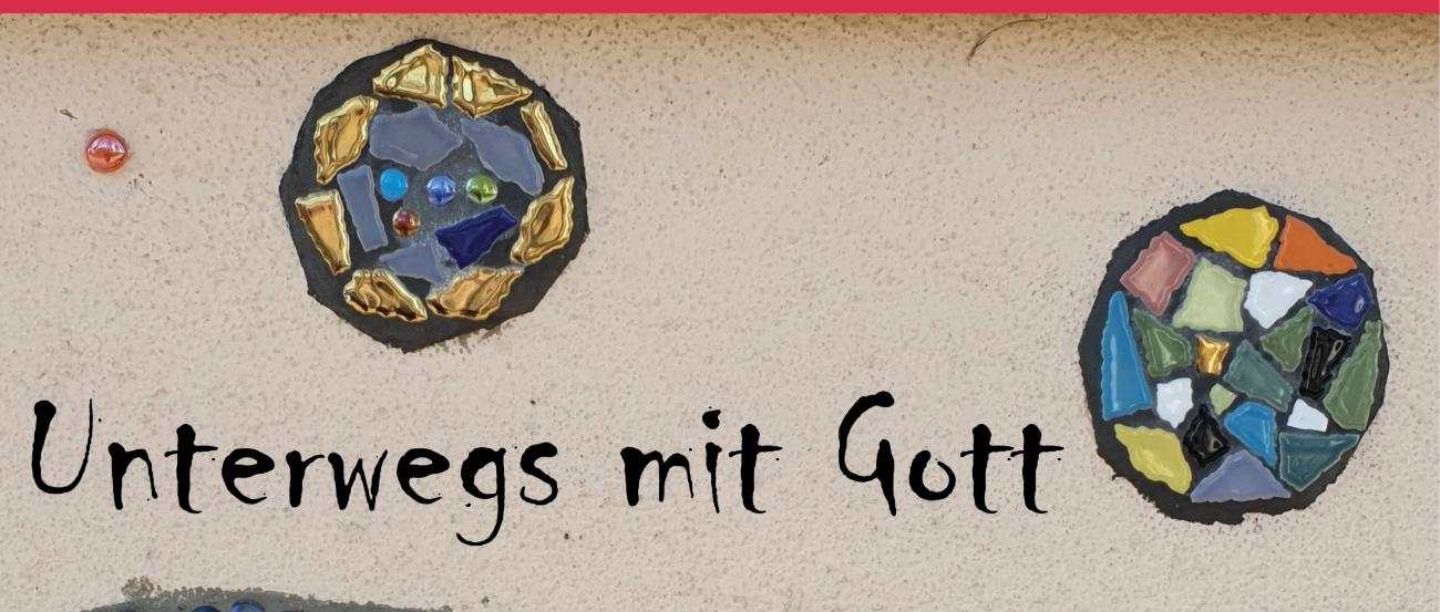 Titelbild der Sommerausgabe des kreuz&quer Jakobsweg-Muschel als Mosaik