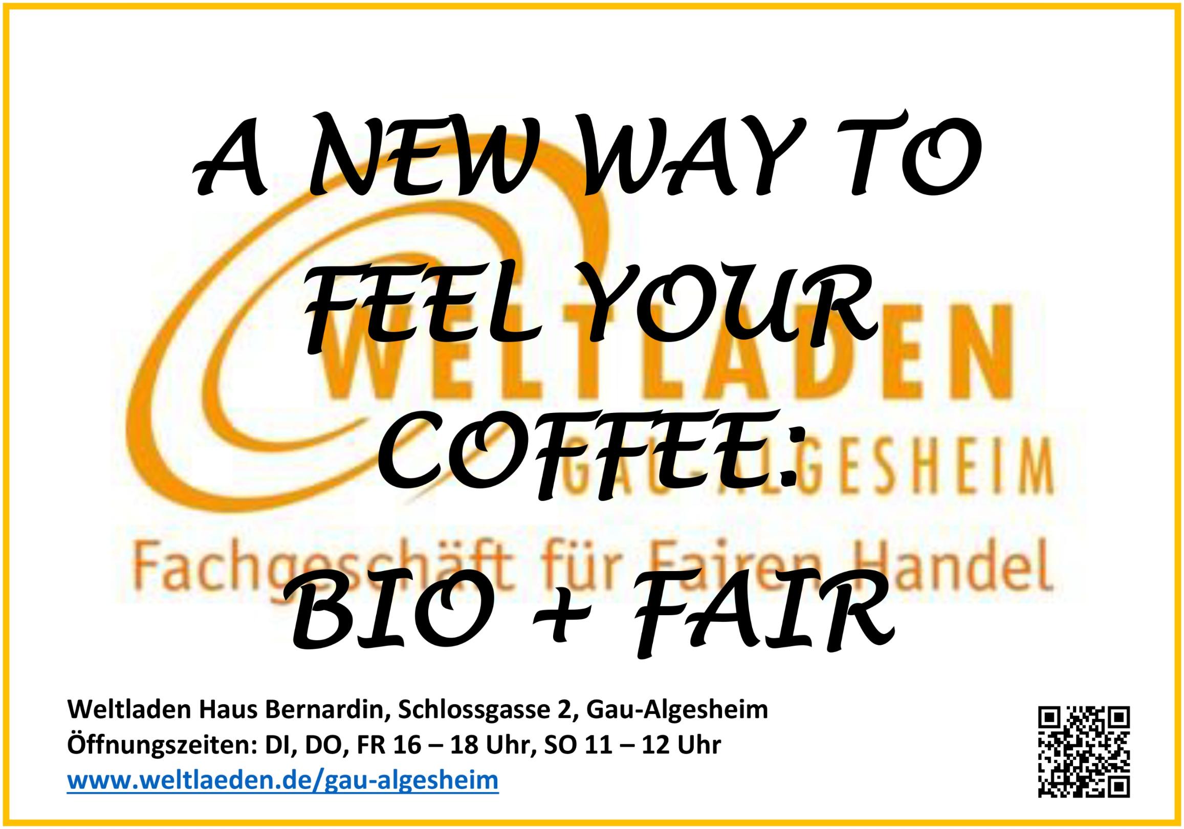 Kaffee aus dem Weltladen Gau-Algesheim