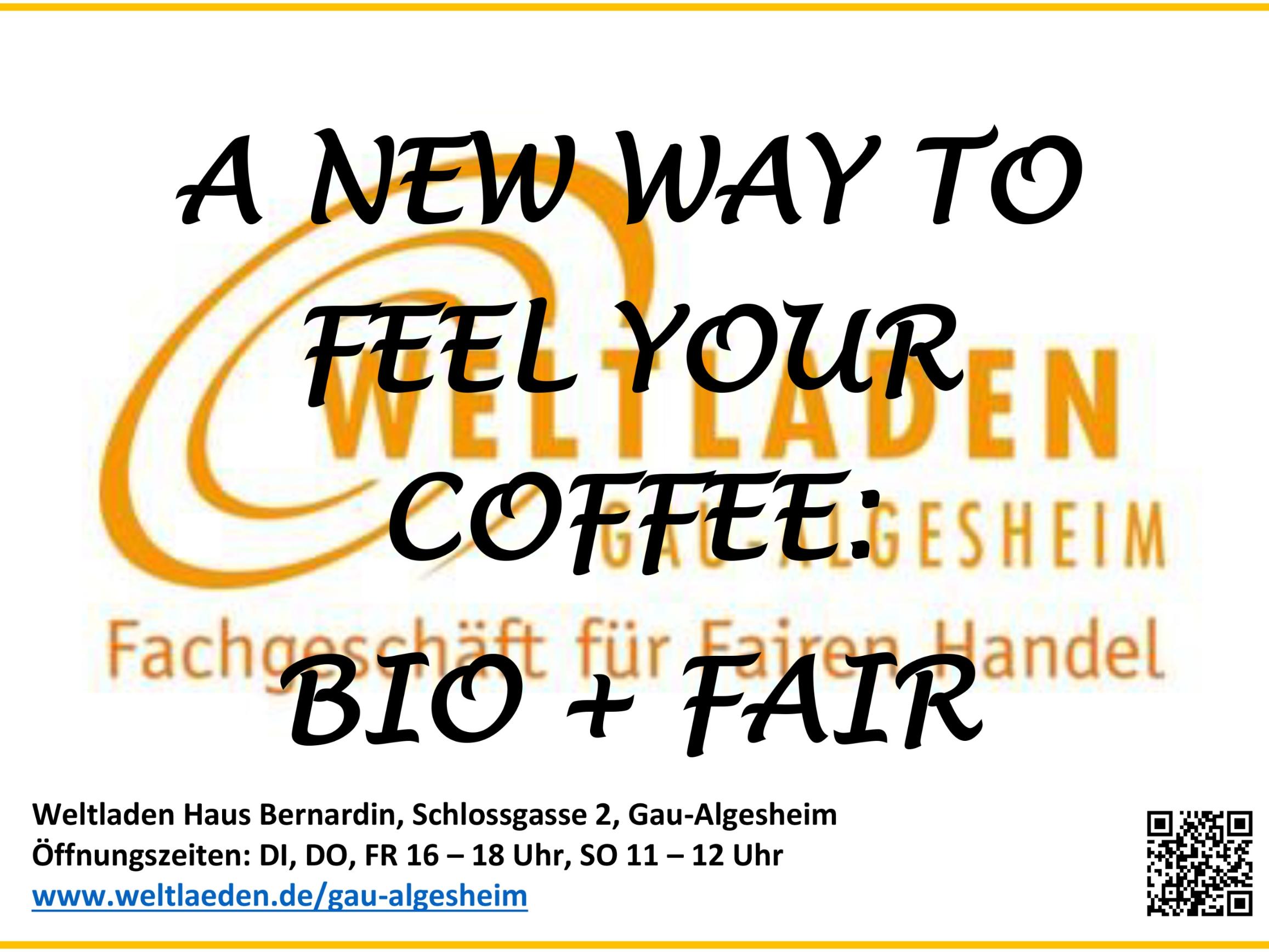Kaffee aus dem Weltladen Gau-Algesheim