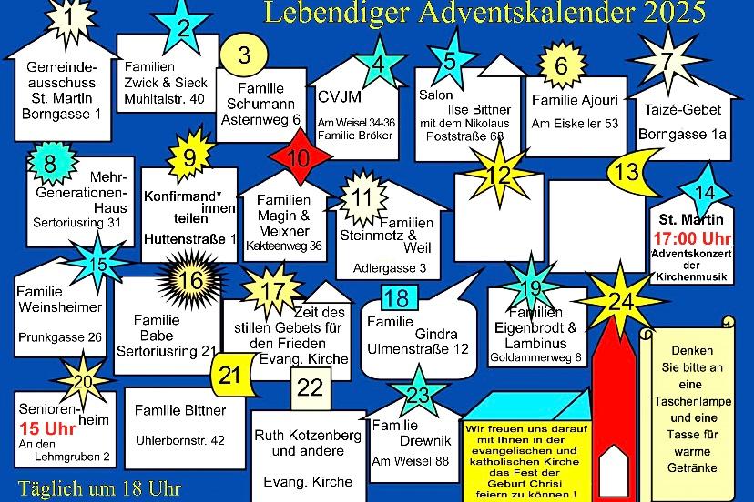 Lebendiger Adventskalender Finthen