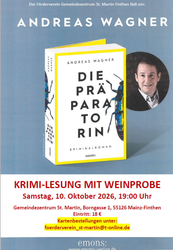 Lesung und Weinprobe 2026