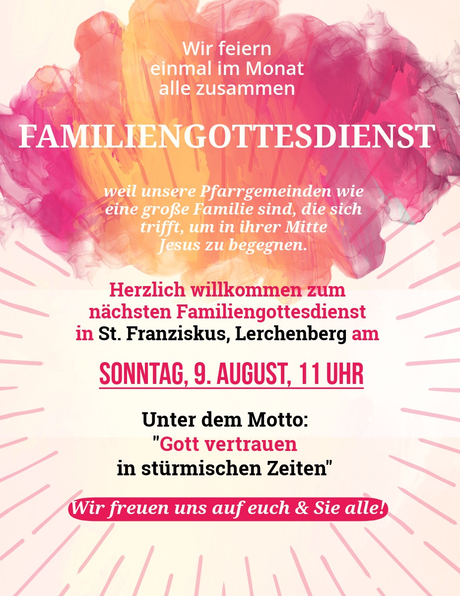 Gott vertrauen in stürmischen Zeiten - Familiengottesdienst am 09.08.2026