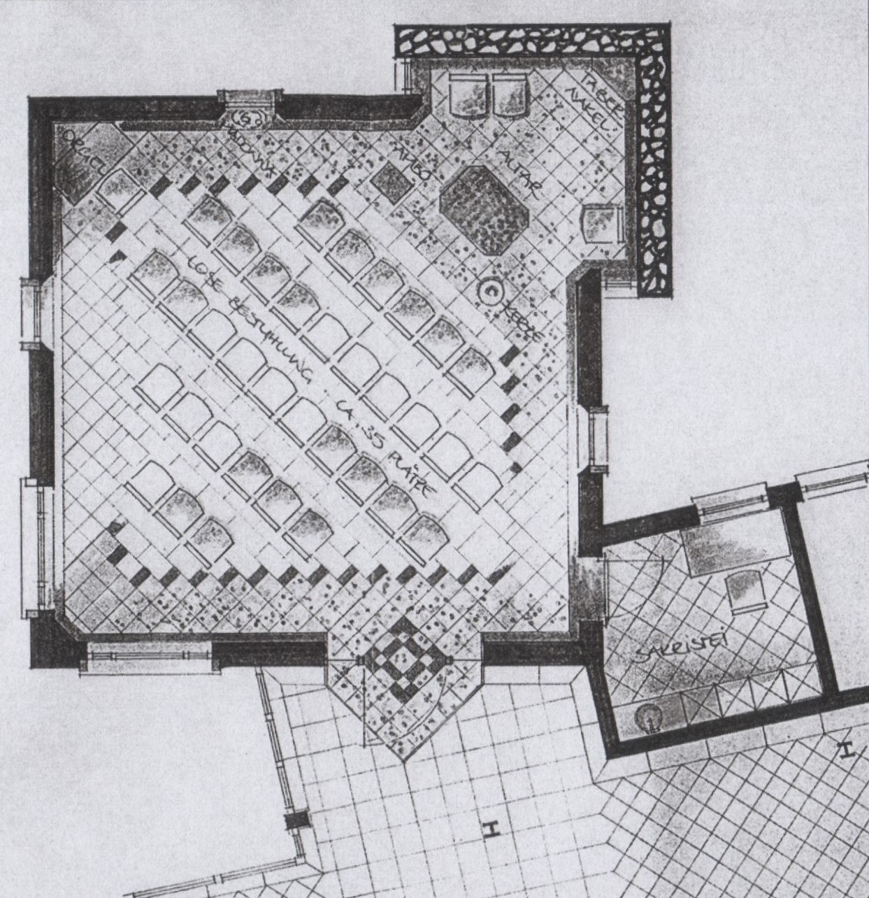 2 Grundriss Kapelle Altenzentrum