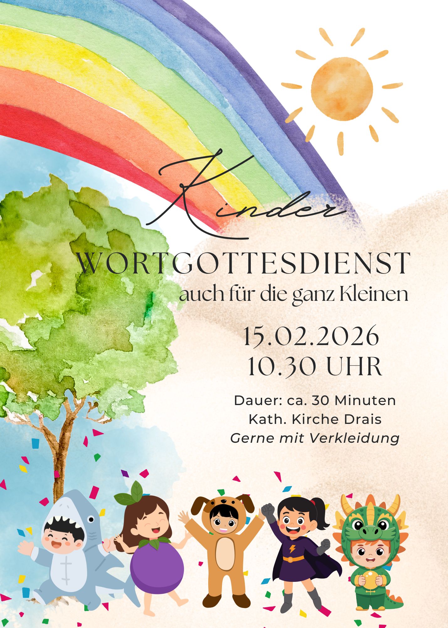 Kinder-Wortgottesdienst - Fastnacht 2026