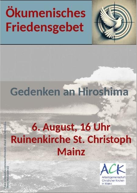 Friedensgebet St. Christoph zum Hiroshima-Gedenken