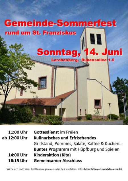 Gemeinde-Sommerfest St. Franziskus 2026