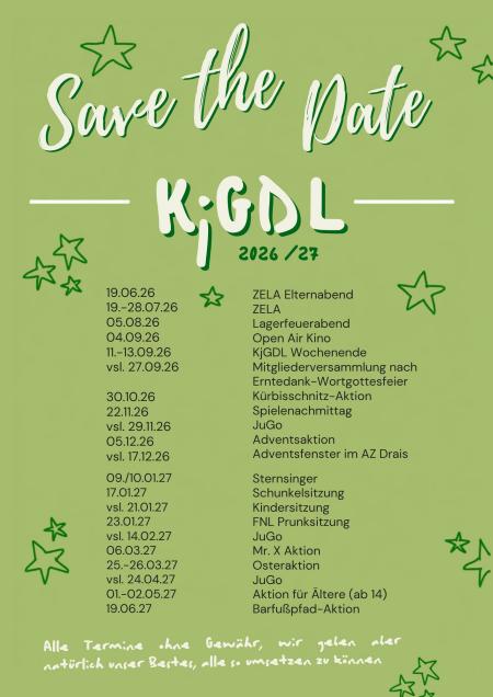 Termine der KjGDL 2. Halbjahr 2026 und 1. Halbjahr 2027 (c) Ida Gödickemeier und Elena Quast Termine der KjGDL 2. Halbjahr 2026 und 1. Halbjahr 2027