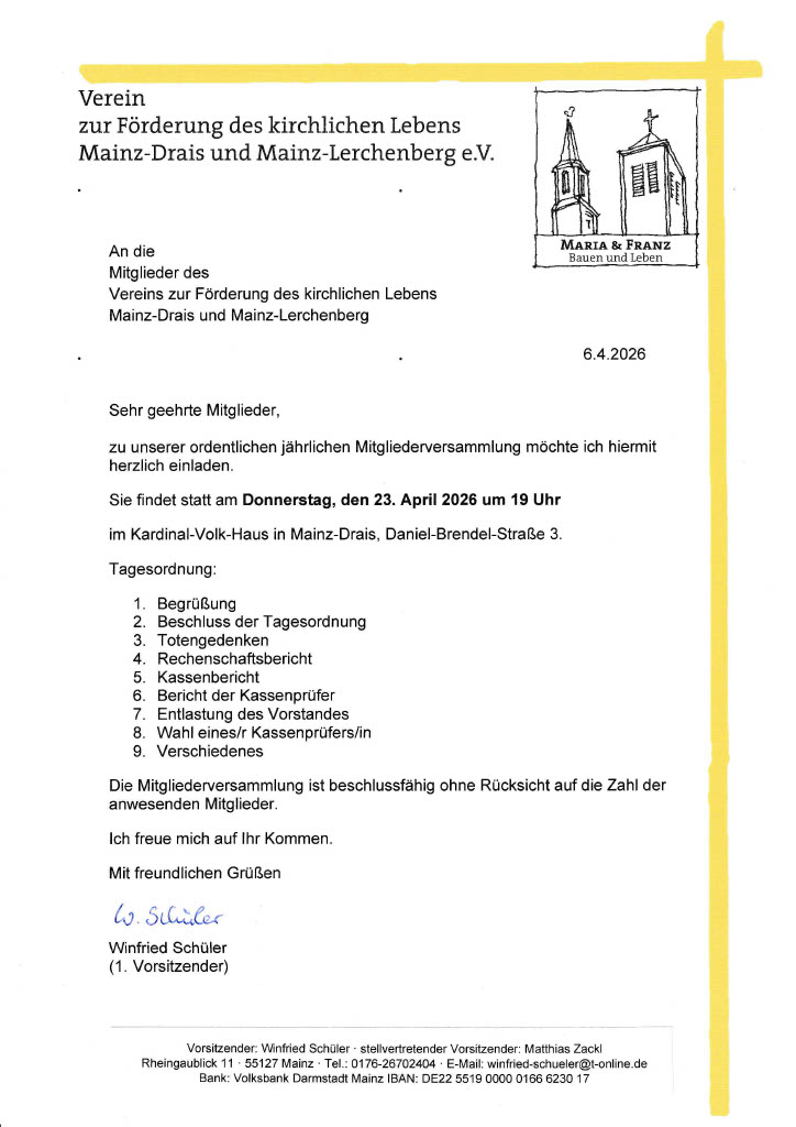 Mitgliederversammlung 23.04.2026