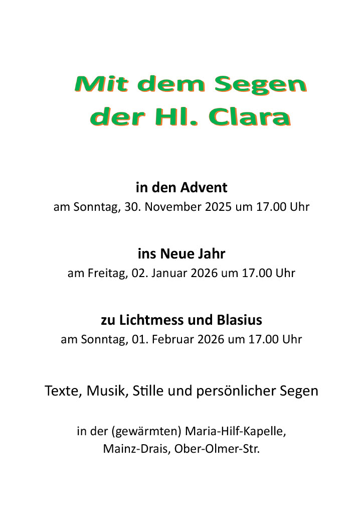 Segensgottesdienst 01.02.