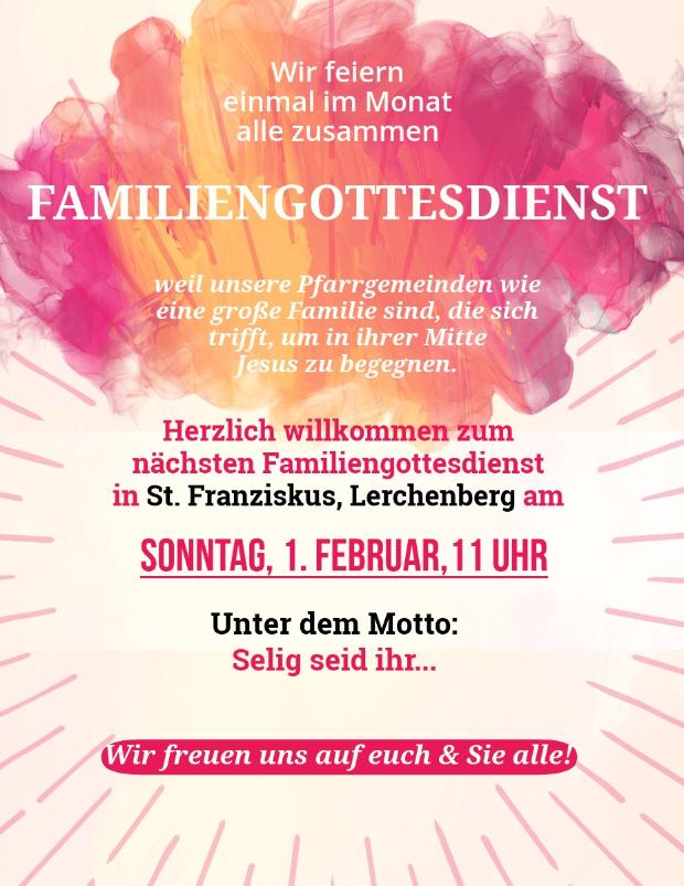 Familiengottesdienst 'Selig seid ihr'