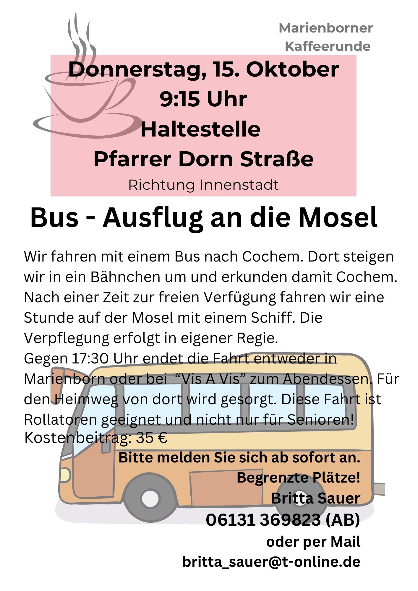 Ausflug an die Mosel 2026 - Marienborner Kaffeerunde