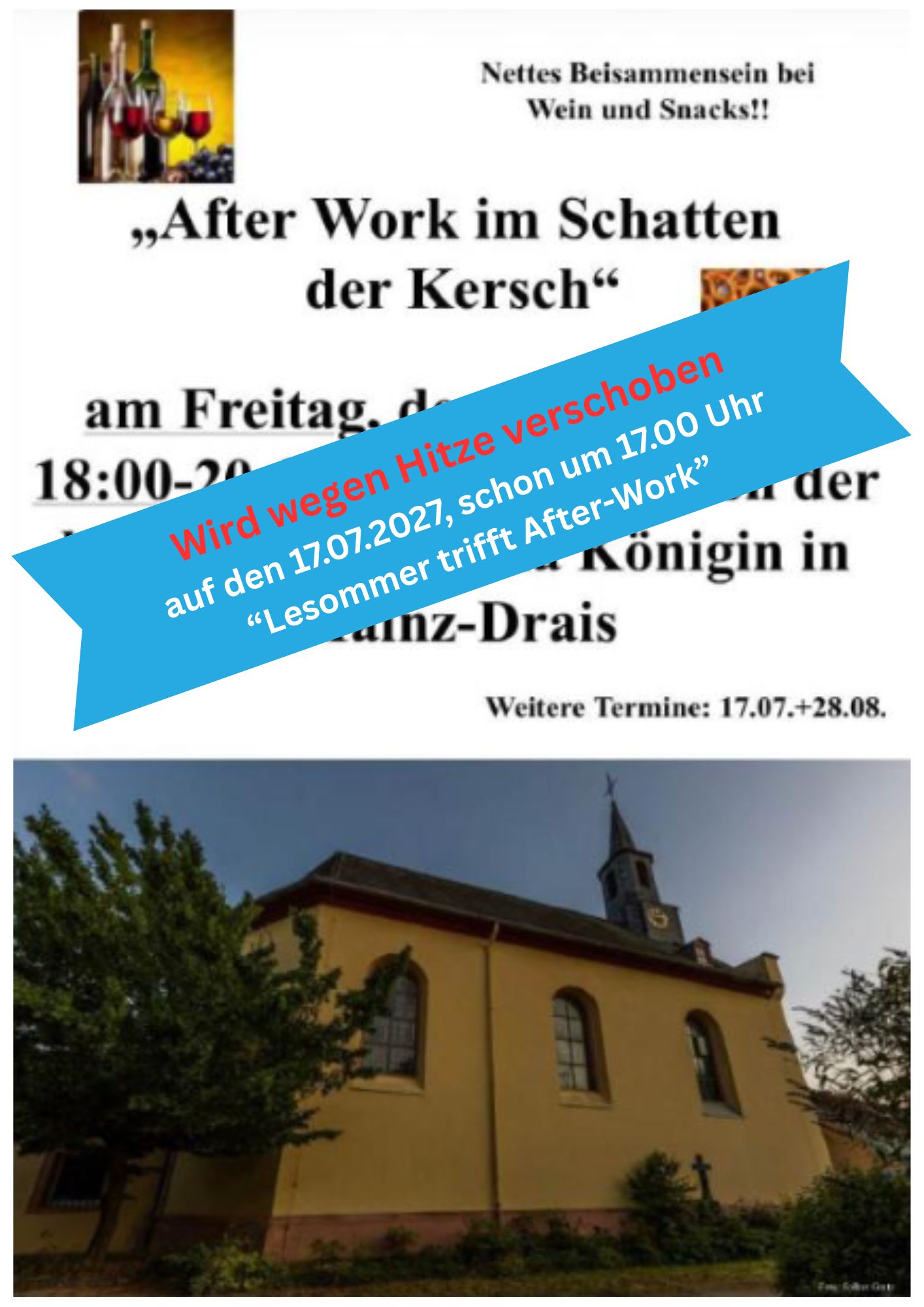 Wegen Hitze verschoben After-Work