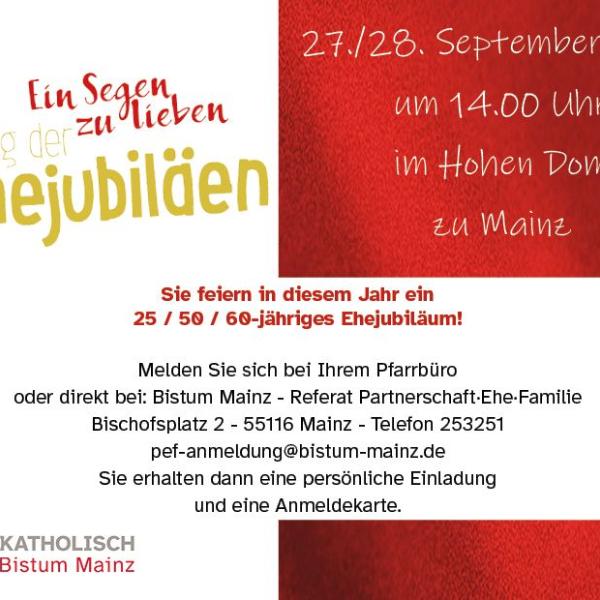Tag der Ehejubiläen