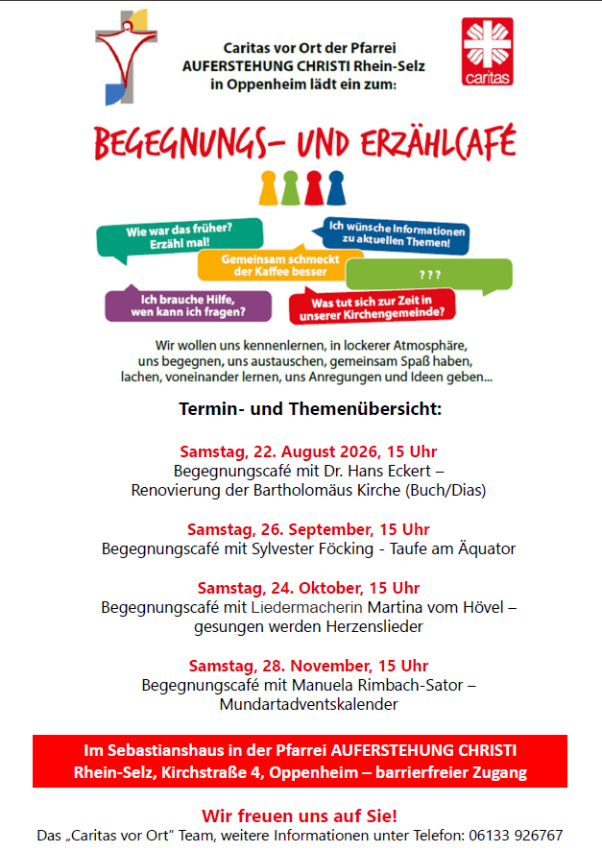 Begegnungs - und Erzählcafe Flyer