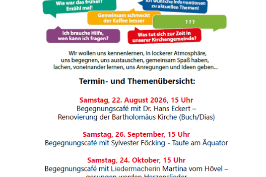 Begegnungs - und Erzählcafe Flyer