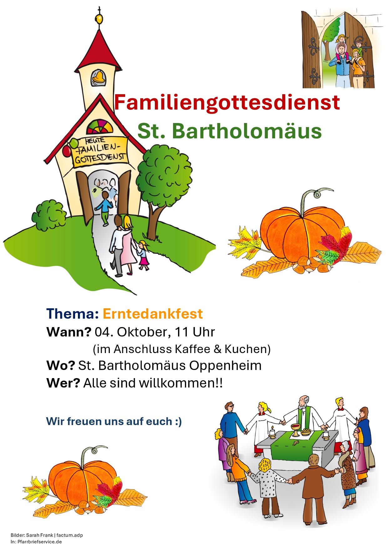 Familiengottesdienst Oppenheim Plakat Oktober 26