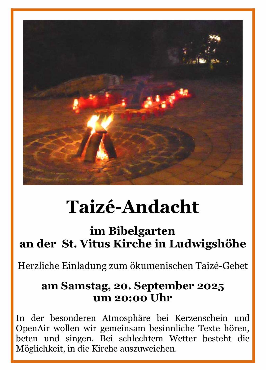 Taize Andacht Ludwigshöhe