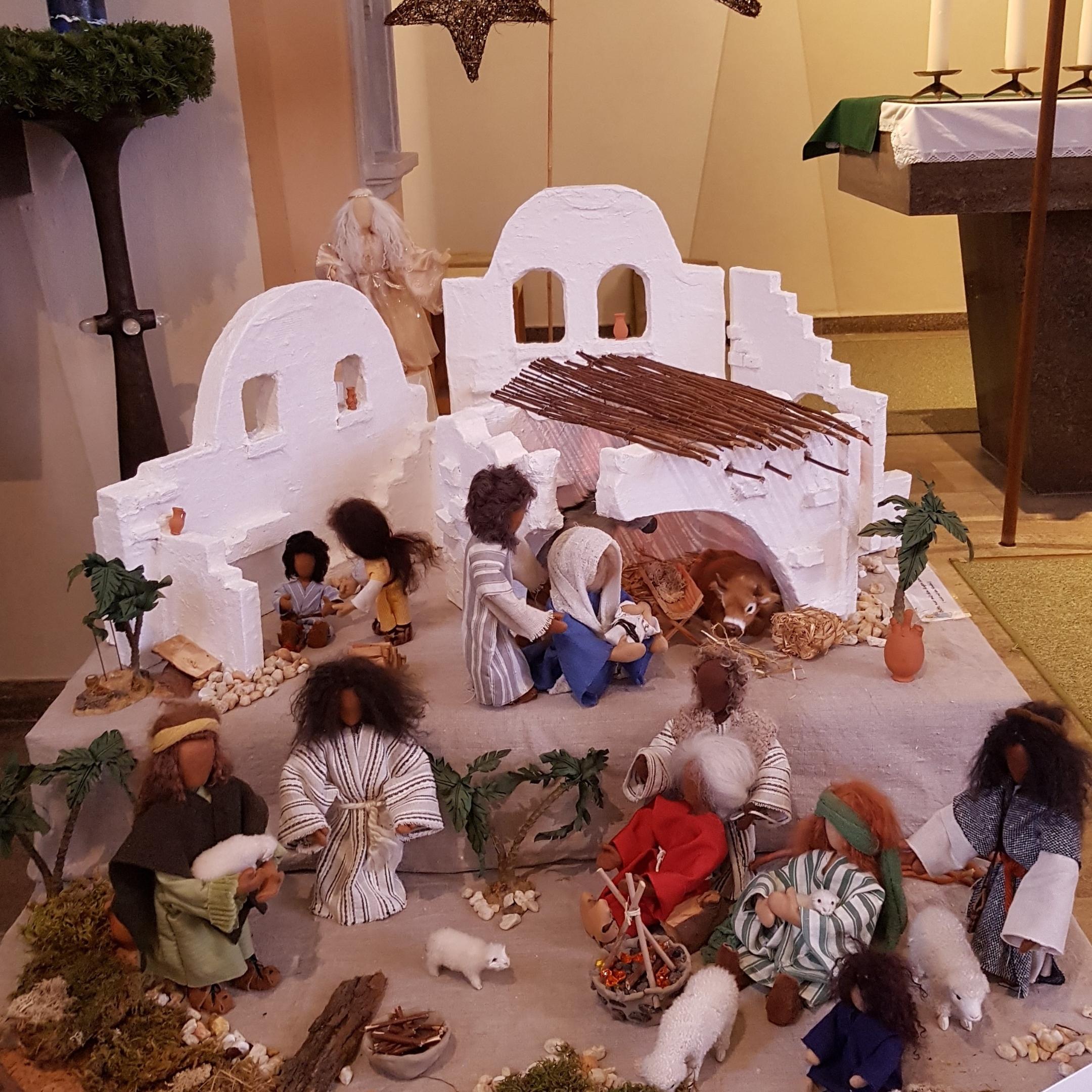 Weihnachtskrippe in der Armsheimer Kath. KIrche