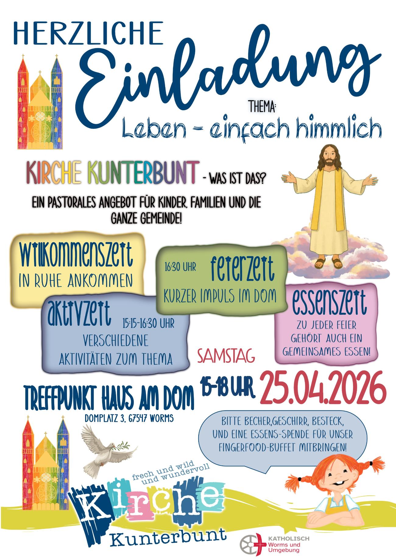 Einladung Plakat Leben einfach himmlisch (c) Martina Bauer Einladung Plakat Leben einfach himmlisch