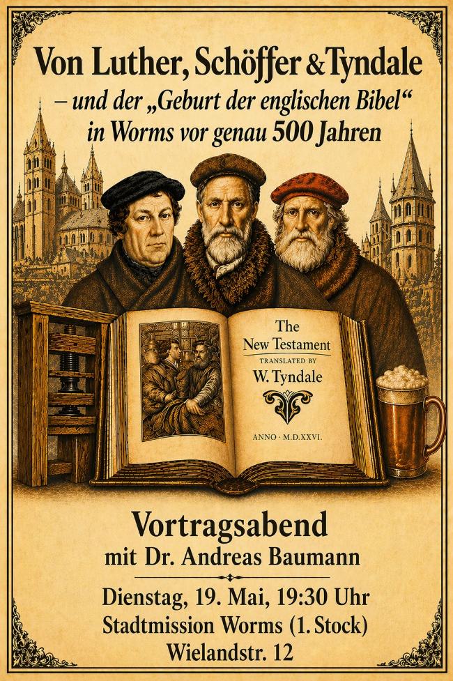 A1 Tyndale-Vortrag Vorderseite