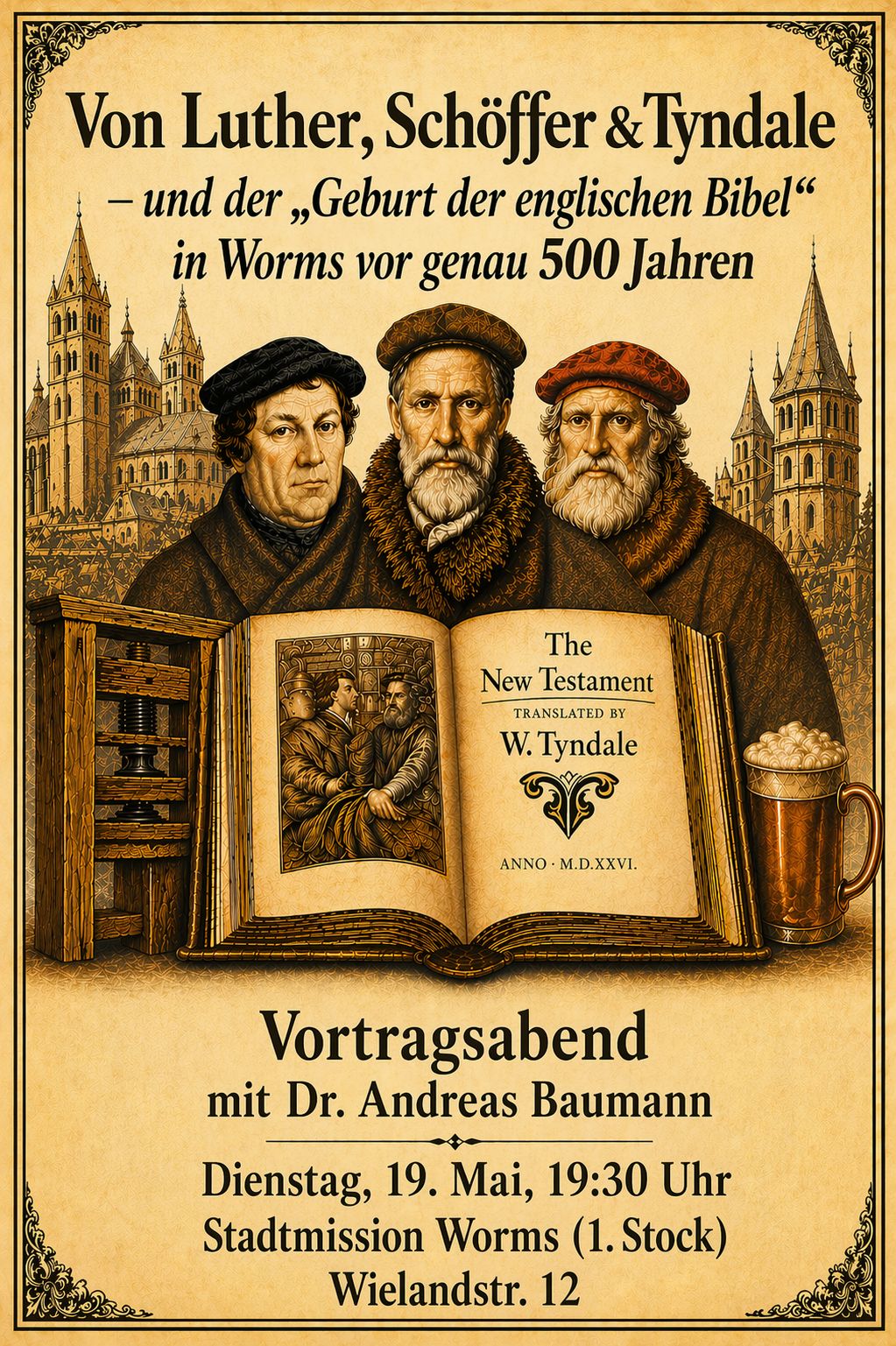 A1 Tyndale-Vortrag Vorderseite