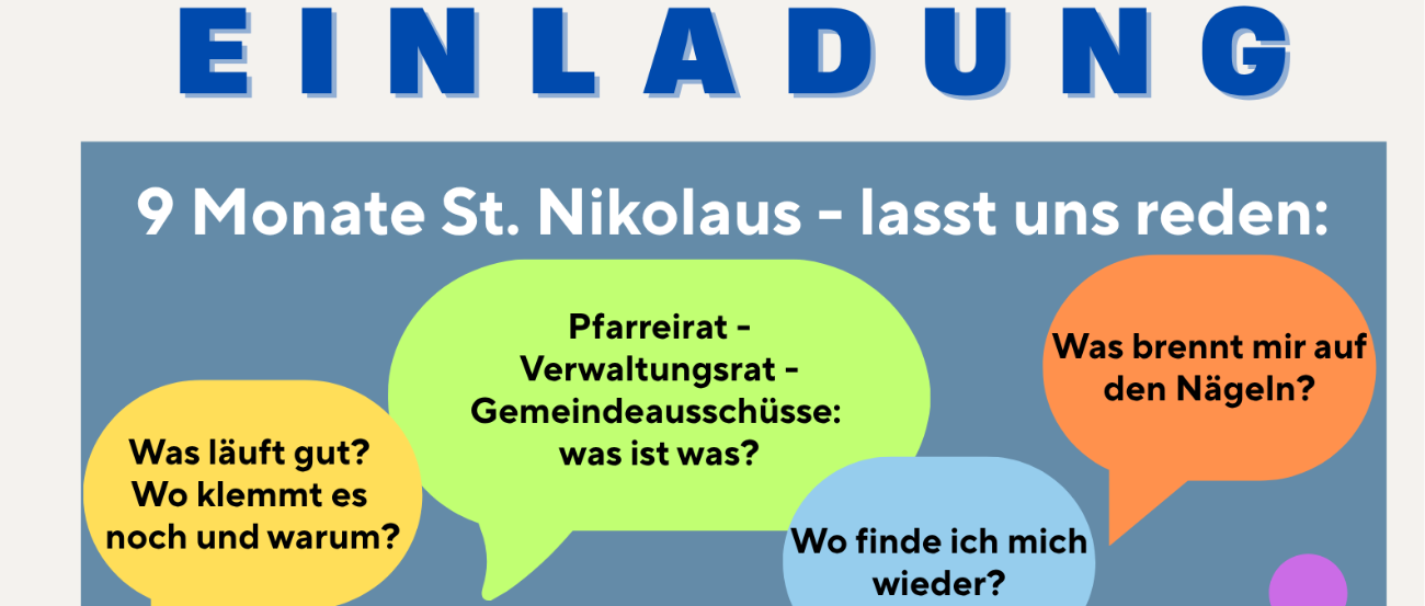 Einladung Austauschtreffen alle Sprechblasen