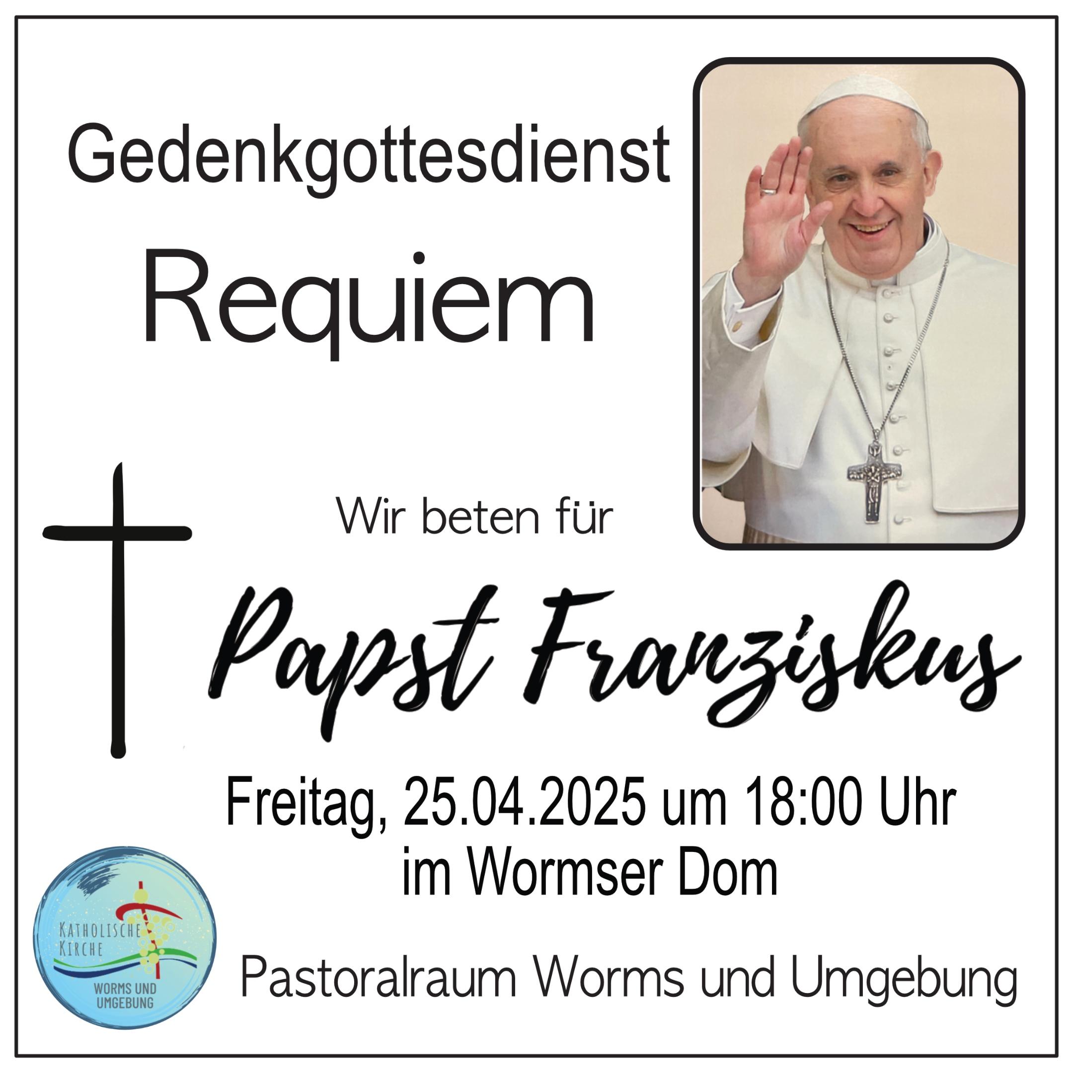Papst-Franziskus-Gedenkgottesdienst Pastoralraum Worms und Umgebung