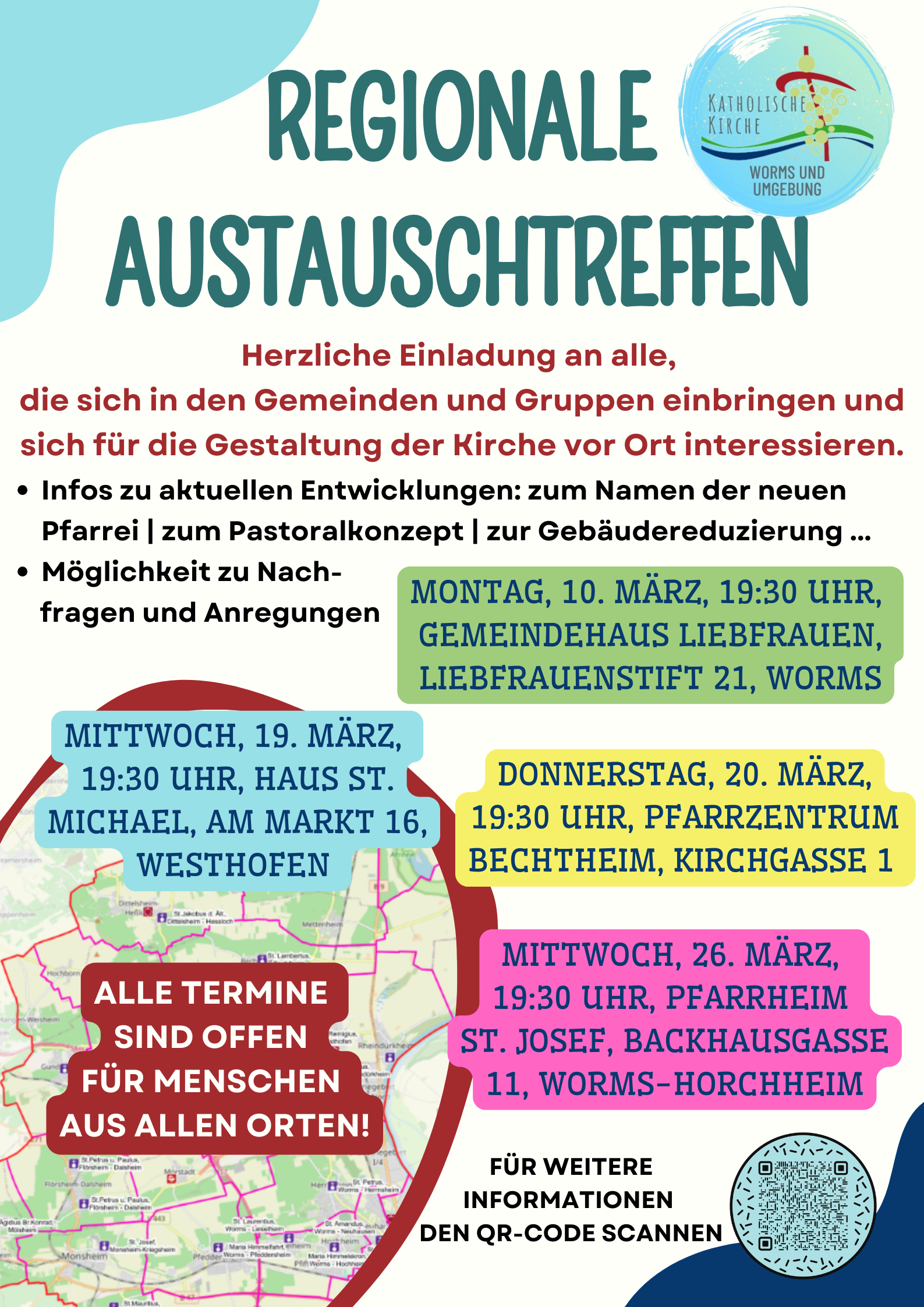 Plakat Frühjar 2025 - Regionale Austauschtreffen