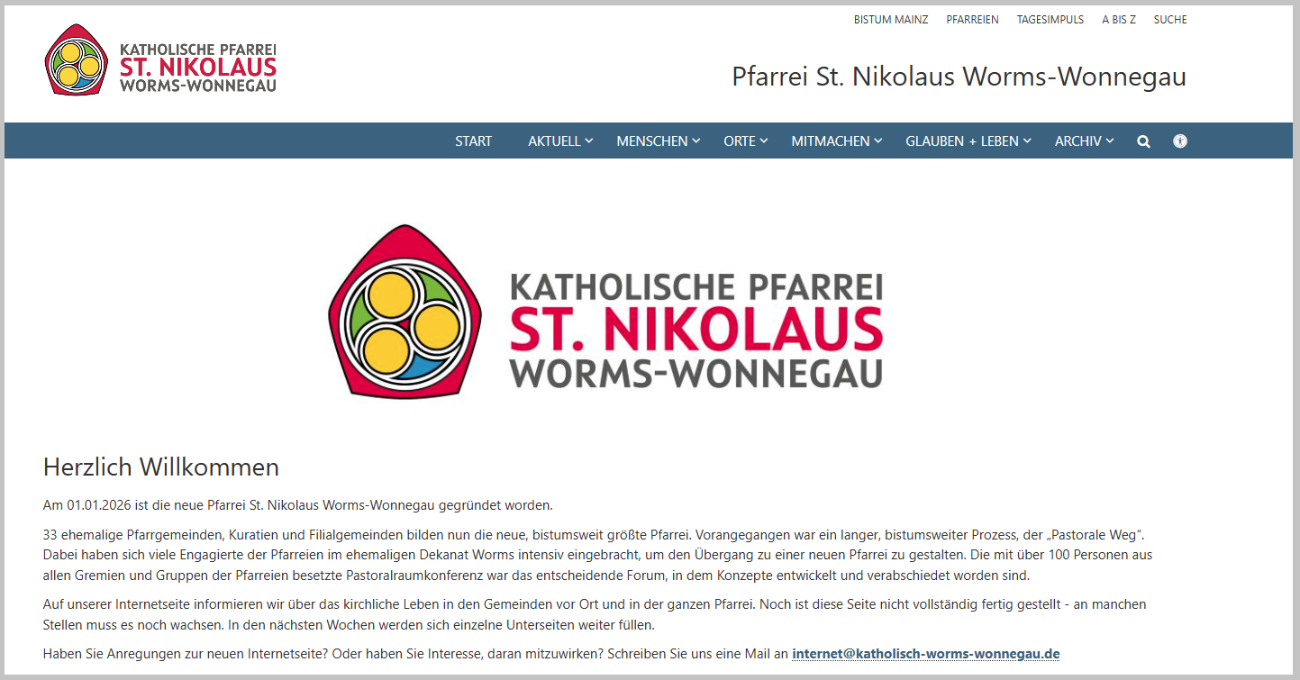 Screenshot Internetseite