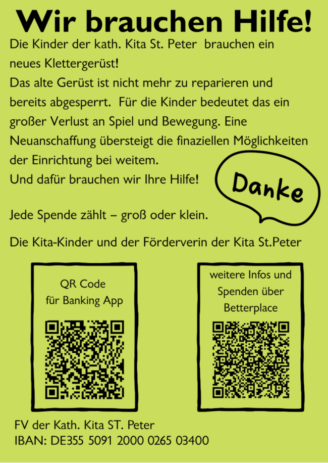 Spendenaufruf Kita Herrnsheim