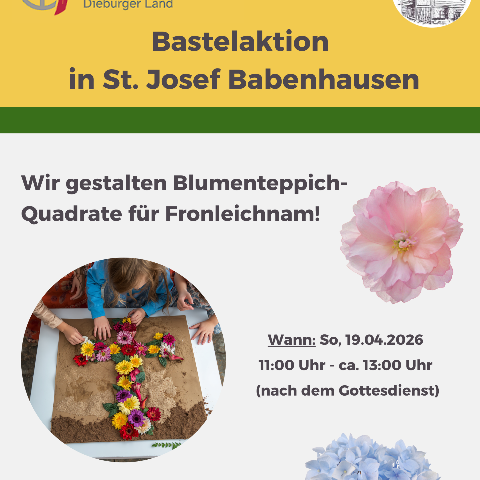 Einladung Blumenteppich Bastelaktion