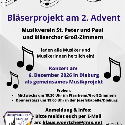 Bläserprojekt Flyer Musikverein 2026