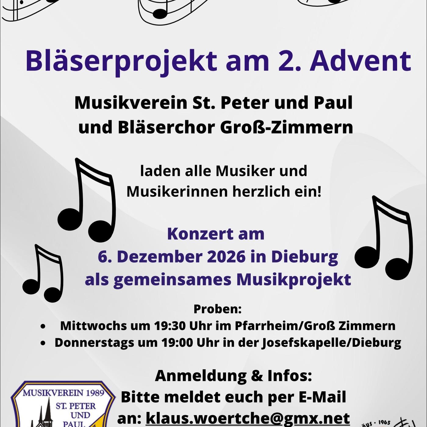 Bläserprojekt Flyer Musikverein 2026