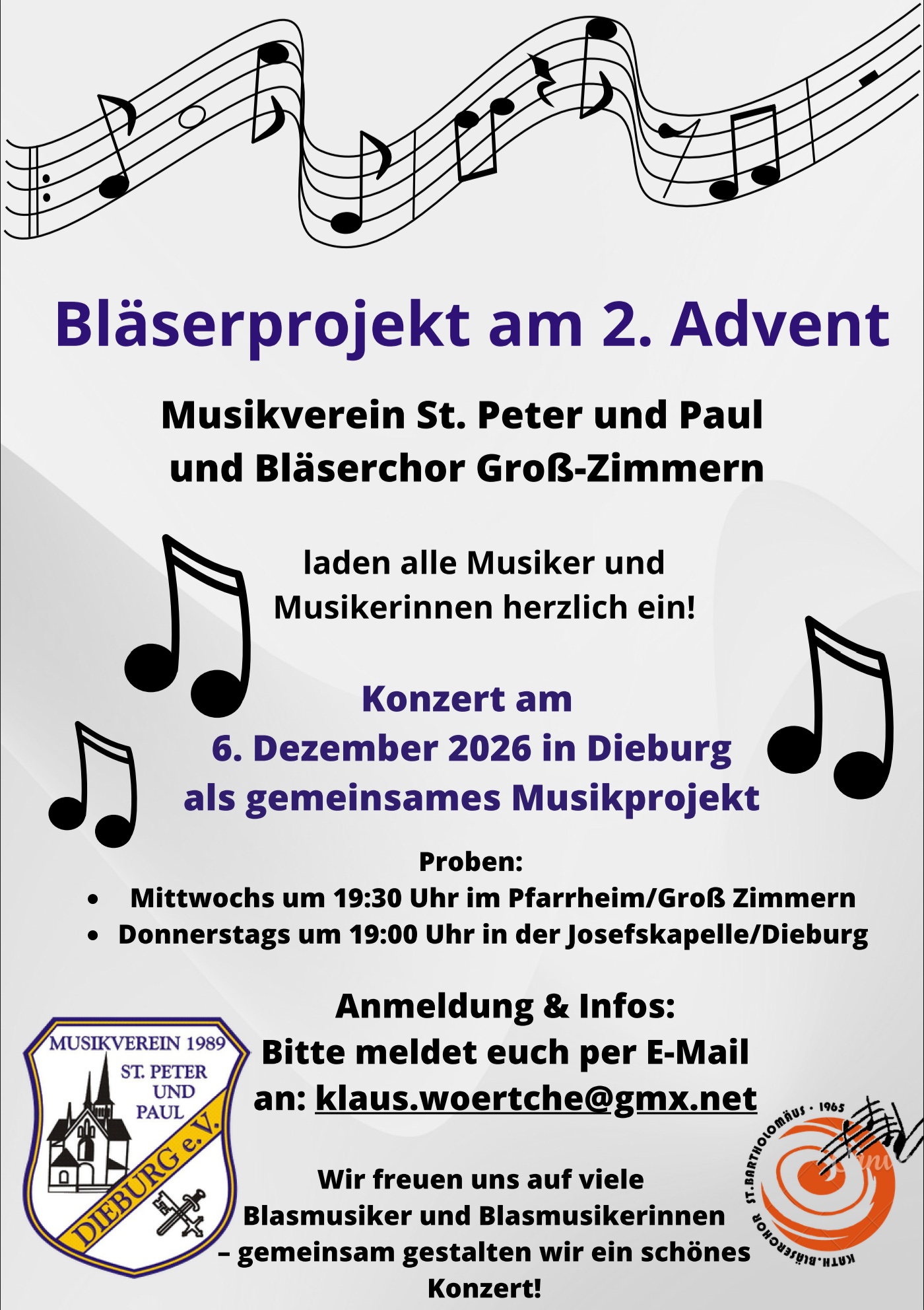 Bläserprojekt Flyer Musikverein 2026