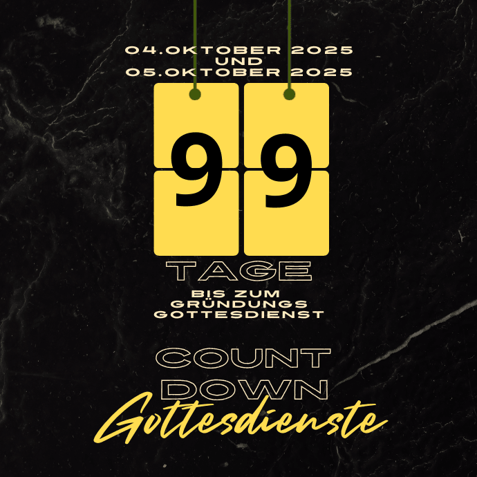 Countdown Gründungsgottesdienst