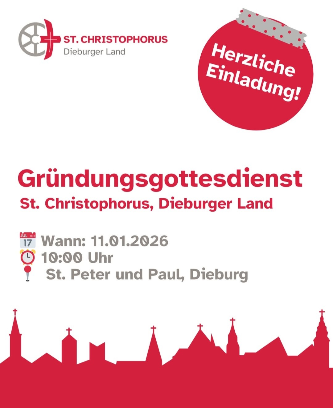 Einladung zum Gründungsgottesdienst