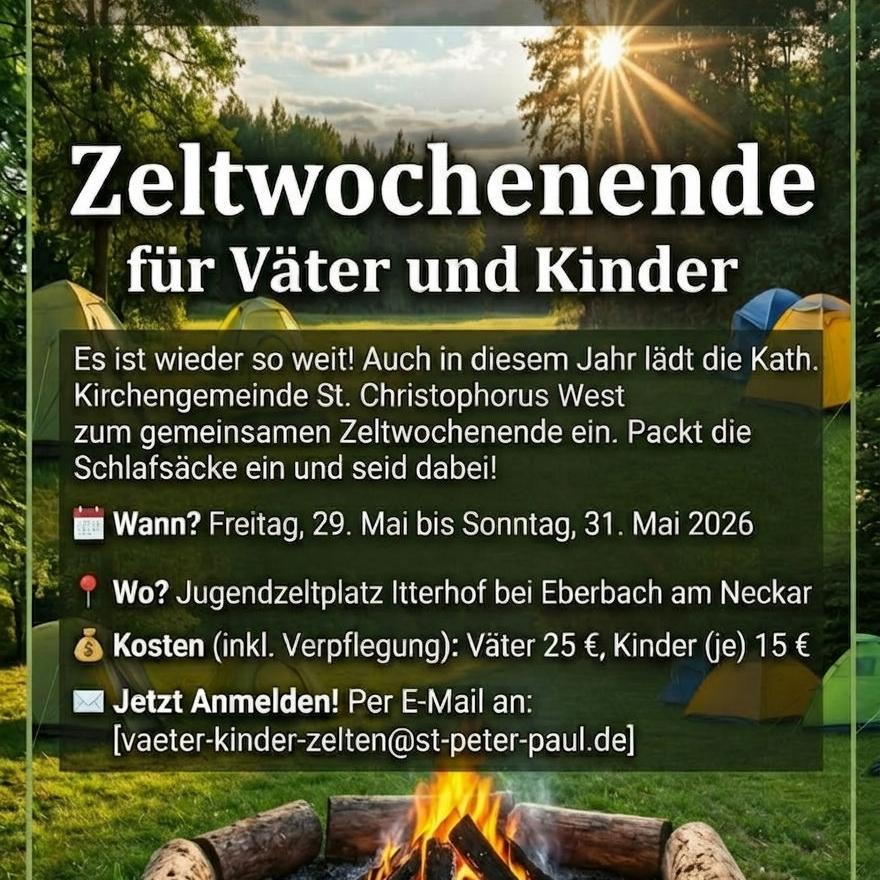 Väter Kinder-Zelten